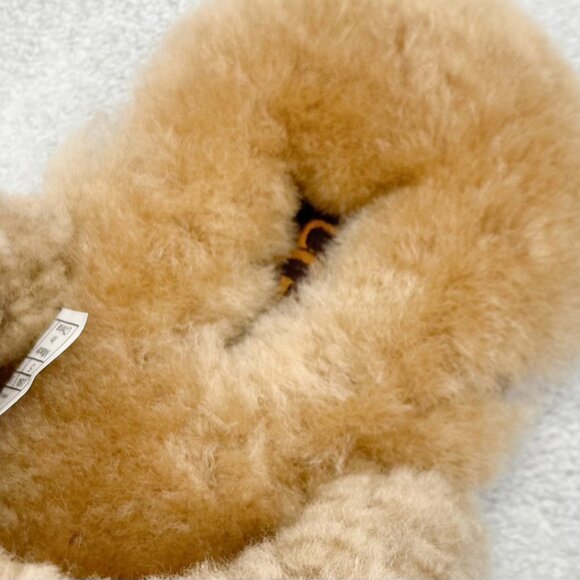 UGG Brown Bow Plush Slippers - Picture 8 of 9